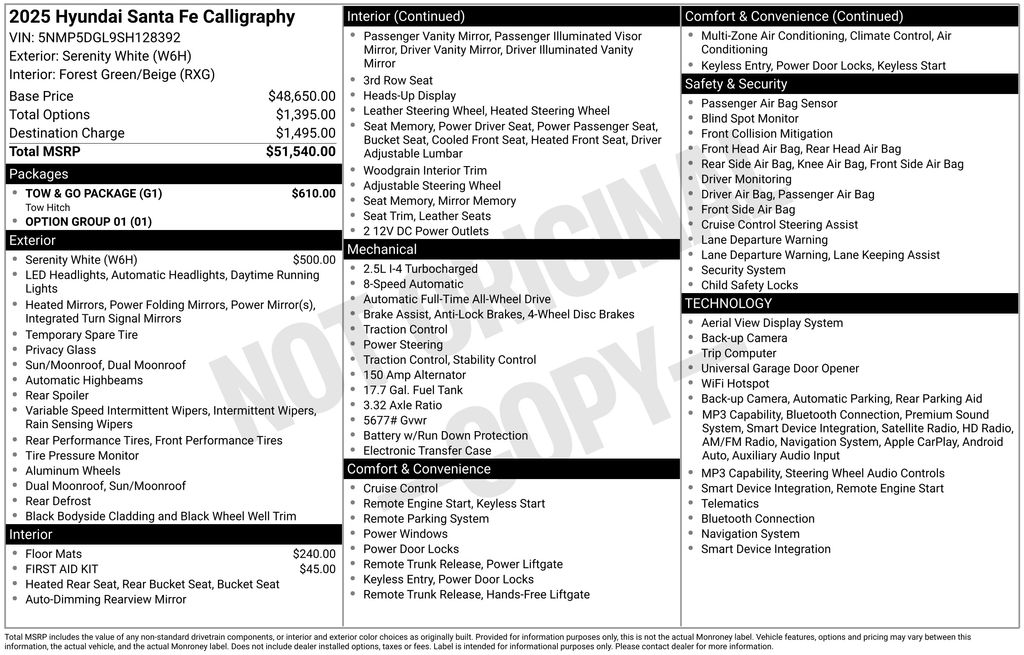 hyundai santa fe 2025 5NMP5DGL9SH128392 image